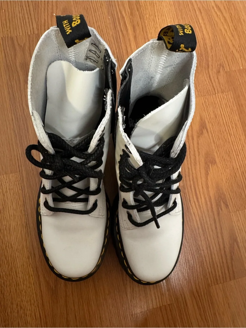 Dr. Martens White Jadon Platform Boots Women’s Size US 7 EU 38